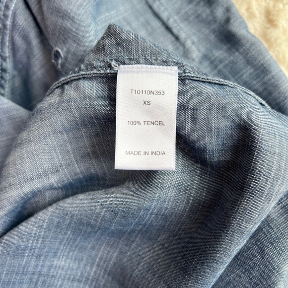 Short Denim Shirtdress with Long Sleeves by Tart Size XS - Picture 9 of 9